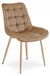 Krzesło BERA - aksamit brąz / nogi dąb x 1