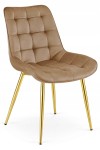 Krzesło BERA - aksamit brąz / nogi złote x 1