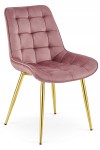 Krzesło BERA - aksamit róż ciemny / nogi złote x 1