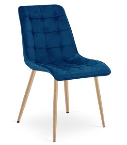Krzesło SPLIT - aksamit granat / nogi dąb x 1
