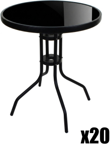 Paleta 20szt. - Stół ISLAND Okrągły 60cm - czarny blat