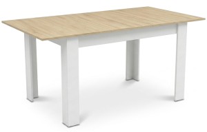 Stół rozkładany NP 120-160x80 Sonoma - nogi białe 