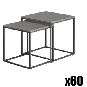 Paleta 60 szt. - Stolik kawowy kwadrat 2szt - beton / nogi czarne