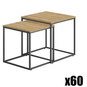 Paleta 60 szt. - Stolik kawowy kwadrat 2szt - artisan / nogi czarne